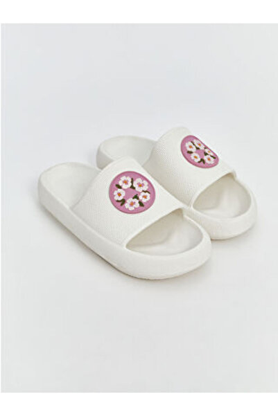 LC Waikiki Modanova Sezon Beige Flower Printed Women Slipper