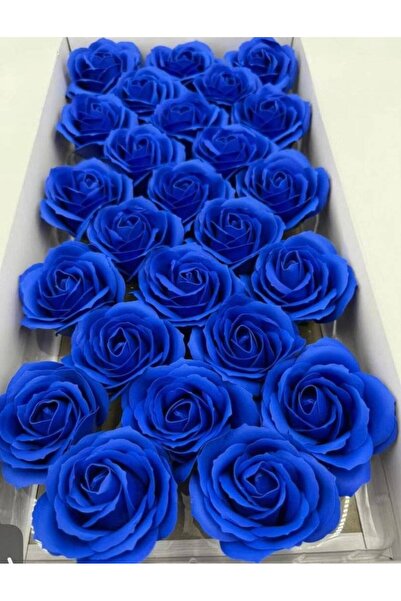 OEM 8 cm royal blue scented soap roses