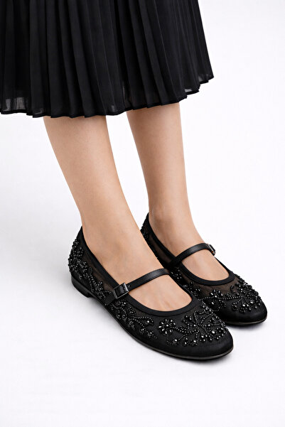 MOON CLOUD BONCUK VE TAŞ İŞLEMELİ NAKIŞLI - SIYAH BABET GÜNLÜK-WEDDİNG-DAVET-...