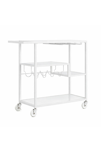 df doffo.com.tr creative furniture designs Beyaz Metal Şaraplık Servis Arabas...