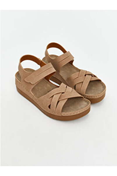 LC Waikiki Modanova Sezon Beige Velcro Women's Sandals