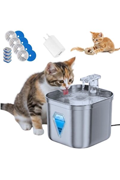 PRAXELL Cat Water Fountain, Automatic Dispenser, Waterer, 304 Stainless Steel...