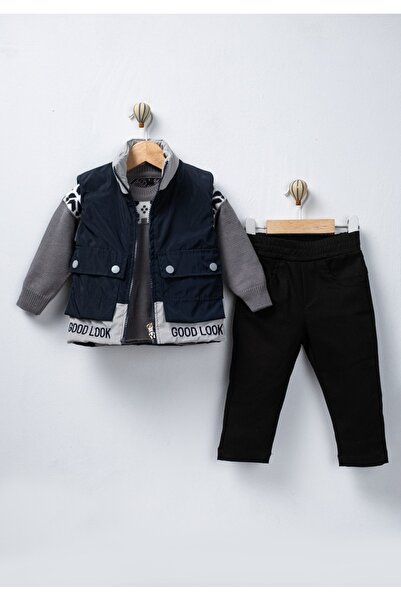 mikam set cu vestă SET DE SĂBĂTORI DE SĂBĂTORI PENTRU BĂIEȚI, 3-PIEȘTĂRĂ