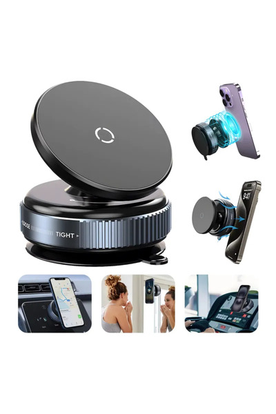 hkotoaksesuar 360 Derece Dönebilen Vakumlu Manyetik Telefon Tutucu Ayna Cam A...