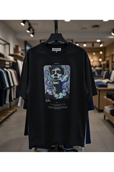 playwear Μπλουζάκι Sora με στάμπα καπνού, 100% βαμβάκι, κανονική εφαρμογή, με...