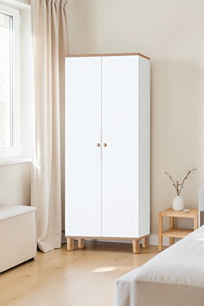 İMBAŞ Buğlem 2 Kapaklı Askılı ve Raflı Gardırop