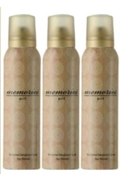 Hunca Memories Gold Kadın Perfumed Deodronat Spray For Women 150 ml 3 adet