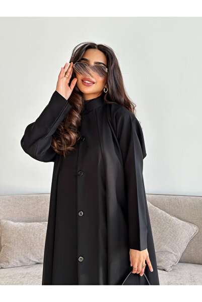 outline Casual black quarter-circle abaya – comfort and elegance all day long