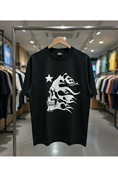 playwear Μπλουζάκι με στάμπα Skull STAR, 100% βαμβακερό, κανονική εφαρμογή, μ...