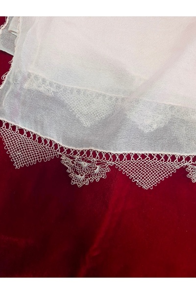 Petek Collection Needlework White Prayer Rug, Writing, Yemeni