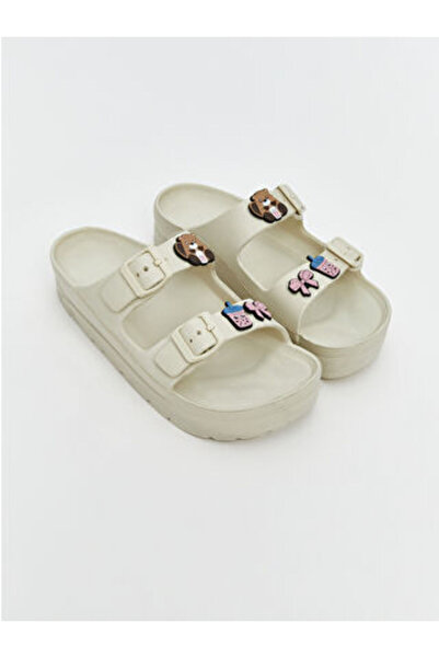 LC Waikiki Modanova Sezon Beige Double Strapped Women's Slipper