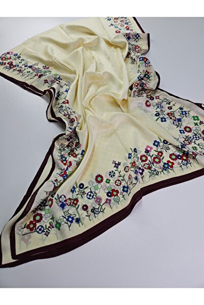 Shiva Scarfs Colorful Flower Pattern Voile Silk Shawl Accessory Foulard Silk ...