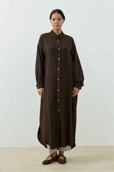 QANU Moon Gömlek Kahverengi