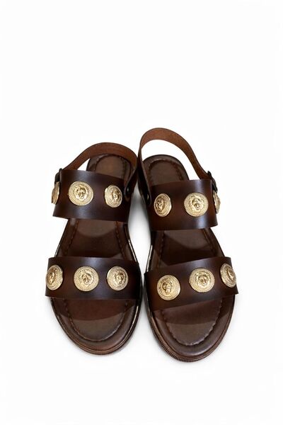 RoseVeno Ženska tenka Sa kopčom Lagan Dnevna Koža Puder Bodrum Sandale