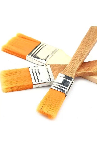 Modellino 3-Piece Floor Brush Set Rbns Rf-14 No:2-4-6 - Gold Synthetic Silk B...