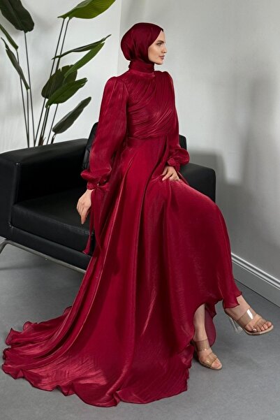 MERVEN AKYÜZ Florina Drapeli Janjan Abiye Bordo