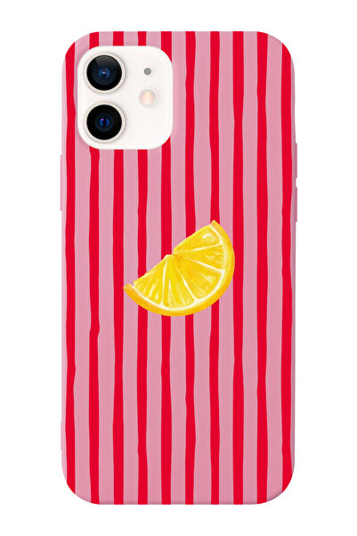 shoptocase Lemon Patterned Compatible with iPhone 12/12Pro Microfiber Inside,...