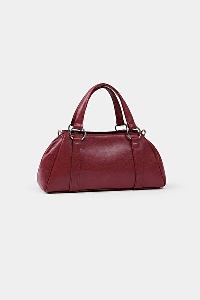 Çantacımstore Ženski prsten Sa ukrštenim bretelama Mini torba bordo crvena