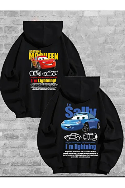 Daxia Lover's Combination Back Printed Lover Couple Combination Hooded Sweats...