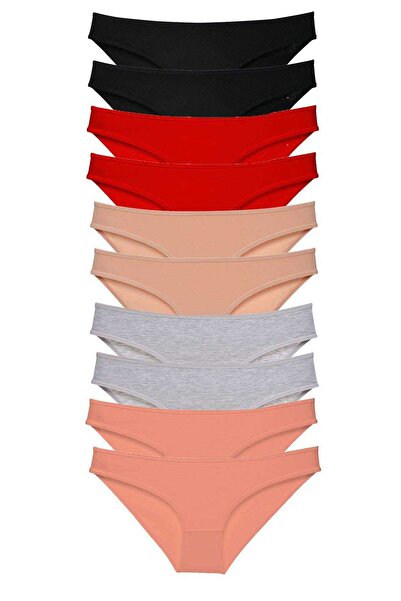 Mestore طقم سراويل داخلية نسائية من الليكرا مكونة من 10 قطع 501