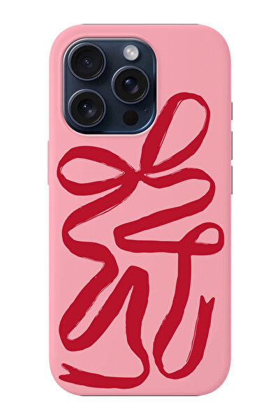 shoptocase iPhone 15 Pro Compatible Gift Ribbon Patterned Microfiber Inside, ...