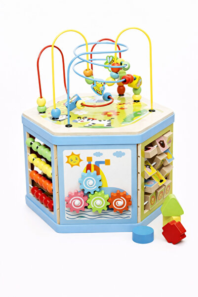 OEM Centru de Activități Montessori 8 în 1 din Lemn cu Labirint, Abac, Sortat...