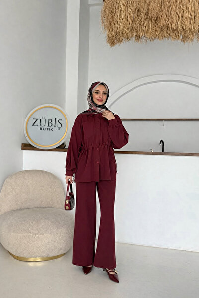 ZÜBİŞ BUTİK Asel Gömlek Yaka Tesettür Takım