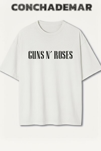 Vordevia Guns N' Roses Printed Premium Oversized Cotton Lu T-Shirt