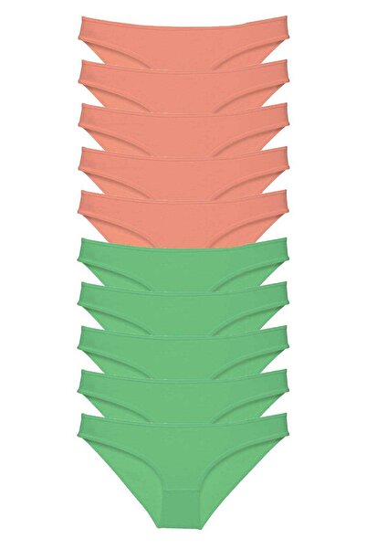 Mestore 10 قطع من الملابس الداخلية النسائية المصنوعة من الليكرا باللون الأخضر...