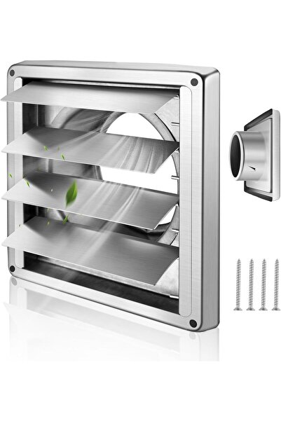 NO BRAND Ventilation Grille Stainless Steel 100 mm Backflow Flap with Moving ...