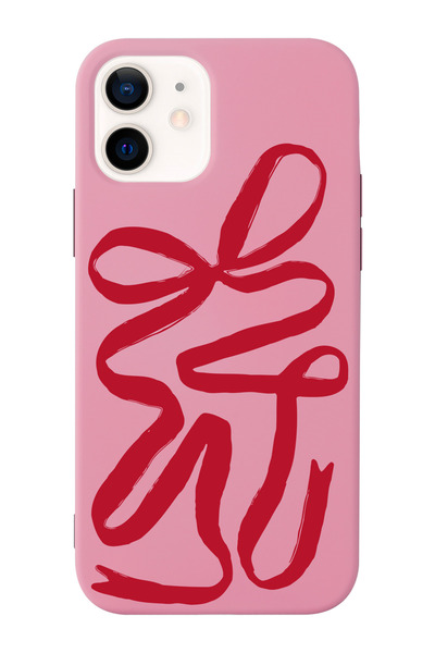 shoptocase Gift Ribbon Patterned Compatible with iPhone 12/12Pro, Microfiber ...