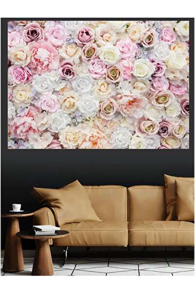 Mushen Studio Flori de margarete galbene Buchet alb Tablou natural pe pânză