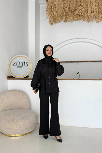 ZÜBİŞ BUTİK Asel Gömlek Yaka Tesettür Takım