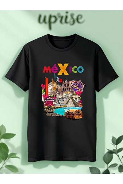 Vordevia Mexic cu imprimeu bumbac lu supradimensionat tricou