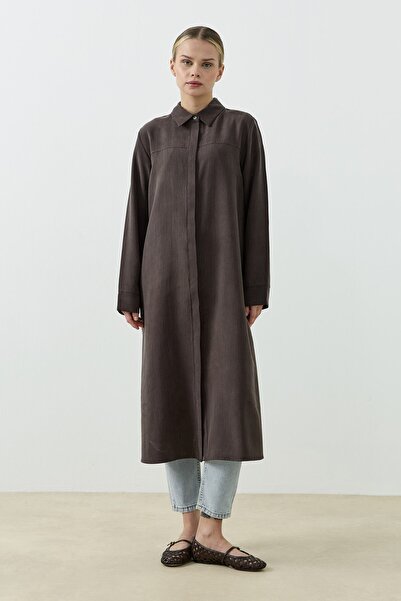 QANU Tokalı Elite Gömlek Kahverengi