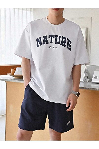 LEONE KOLEKSİYON Men's Summer Printed Shorts Set Comfortable Fit T-Shirt and ...