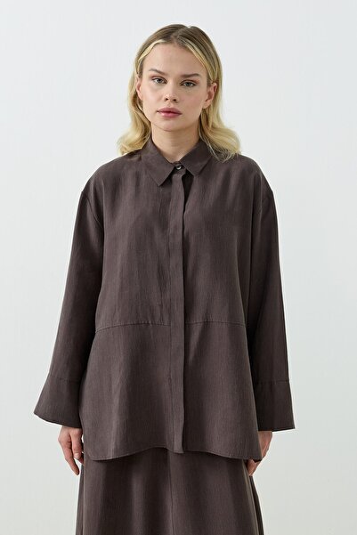 QANU Kün Etekli Takım Kahverengi