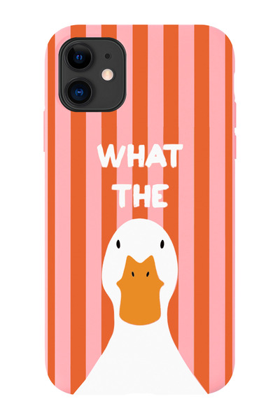 shoptocase iPhone 11 Compatible What the Duck Patterned Microfiber Inside, Tp...