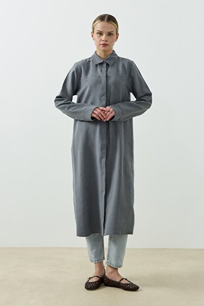 QANU Tokalı Elite Gömlek Füme