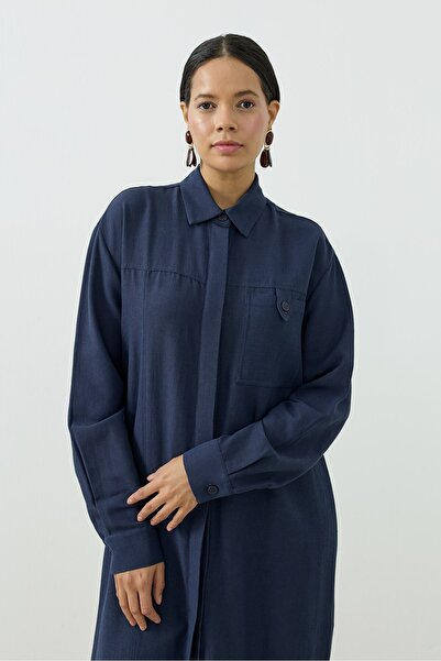 QANU Aura Gömlek Lacivert