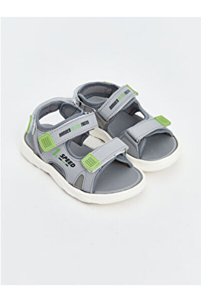 LC Waikiki Modanova Sezon Gray Velcro Boys' Sandals