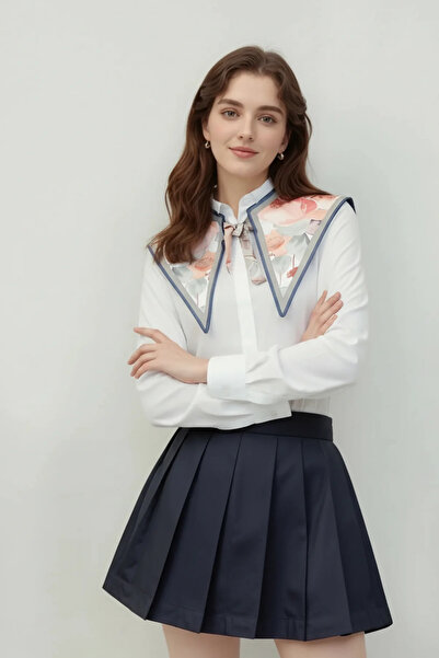 Walkenzo Sanatsal Sulu Boya imprimeu floral șal de umăr din șifon | Eșarfă pe...