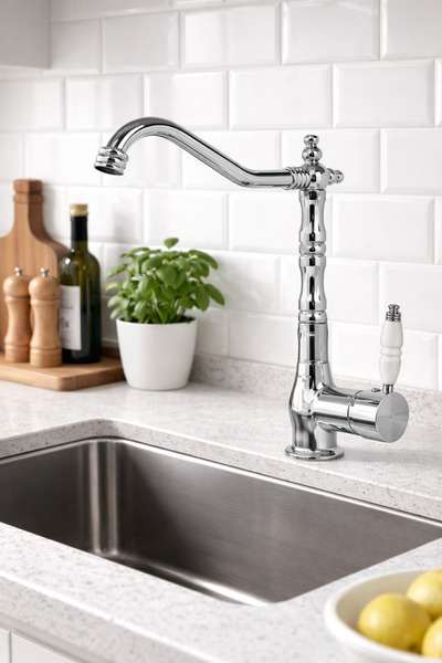 DUREVO Kitchen Faucet Chrome Color Rustic Sink Kitchen Tap