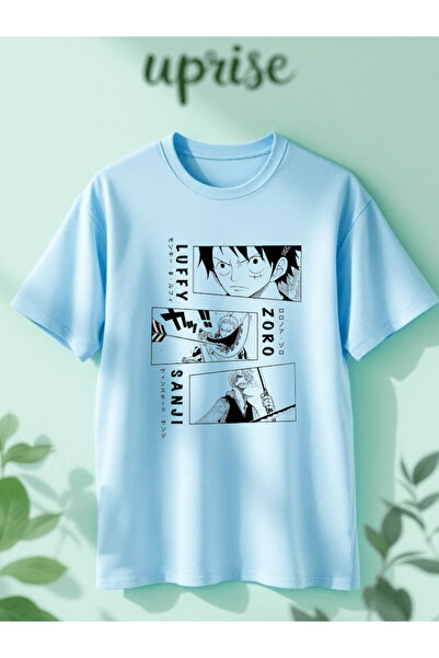 Vordevia One Piece Zoro Luffy Sanji Printed Cotton Lu Oversized T-Shirt