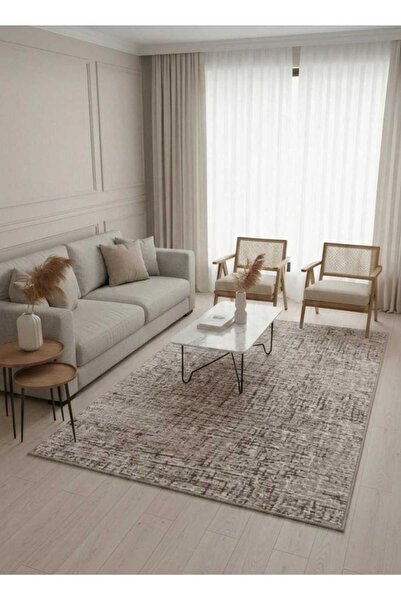 Nesrin KAYMAZ JEL TABAN MODERN KESME YOLLUK SALON HALISI KAHVE KREMM