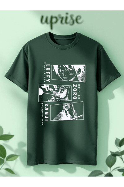 Vordevia One Piece Zoro Luffy Sanji Printed Cotton Lu Oversized T-Shirt