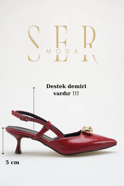 sermoda Women's high heel shoes - 5 cm Stiletto Heel pointed toe women's stiletto shoes burgundy yanki