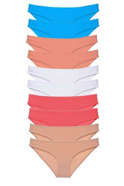 Mestore طقم نسائي من الليكرا مكون من 10 قطع، مسحوق أبيض وأزرق فوشيا