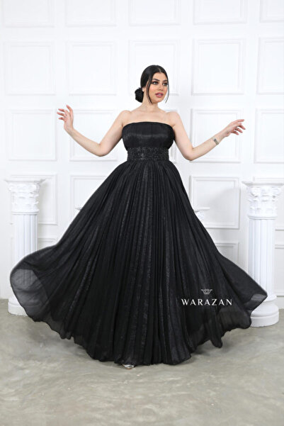 Warazan Top pleated dress with sequins at the waist