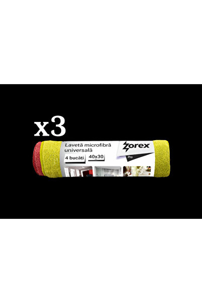 ZOREX x3 set Universal microfiber cloths 40x30 4pc